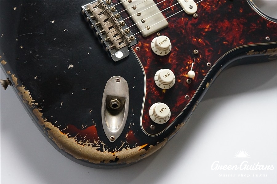XSC-2 - Black over 3 Tone Burst / Heavy Aged / Alder