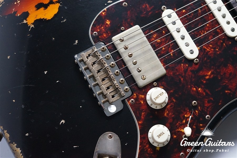 XSC-2 - Black over 3 Tone Burst / Heavy Aged / Alder