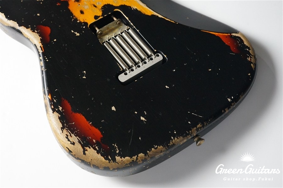 XSC-2 - Black over 3 Tone Burst / Heavy Aged / Alder