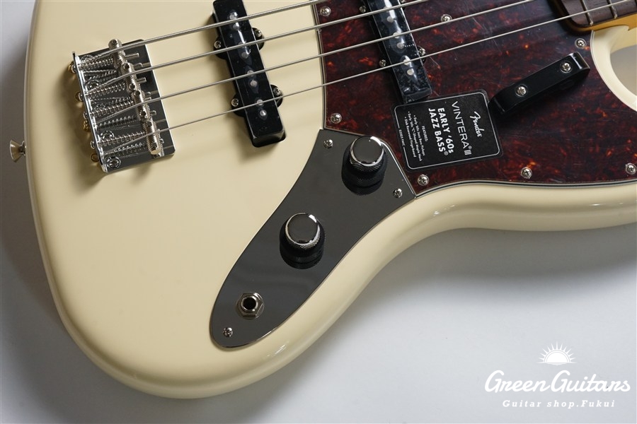 Fender Vintera III Early 60s Jazz Bass - Olympic White | Green