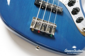 2021 Collection Made in Japan Hybrid II Jazz Bass - Indigo Trans