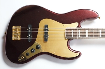 40th Anniversary Jazz Bass Gold Edition - Ruby Red Metallic