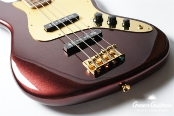 40th Anniversary Jazz Bass Gold Edition - Ruby Red Metallic