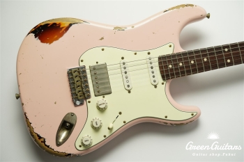 XSC-2 - Shell Pink over 3TB / Heavy Aged / Alder / R / Roasted Flame Maple Neck #2613