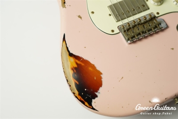 XSC-2 - Shell Pink over 3TB / Heavy Aged / Alder / R / Roasted Flame Maple Neck #2613
