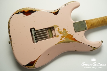 XSC-2 - Shell Pink over 3TB / Heavy Aged / Alder / R / Roasted Flame Maple Neck #2613