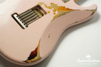 XSC-2 - Shell Pink over 3TB / Heavy Aged / Alder / R / Roasted Flame Maple Neck #2613