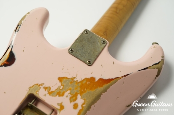 XSC-2 - Shell Pink over 3TB / Heavy Aged / Alder / R / Roasted Flame Maple Neck #2613