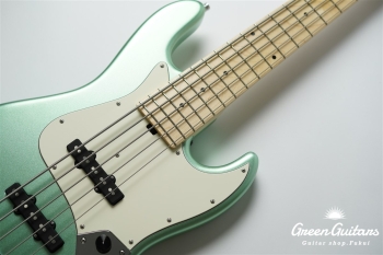 Metroline ML21 VJ5 ASH / Swamp Ash Body / 5-String - Solid Sage Green Metallic Satin