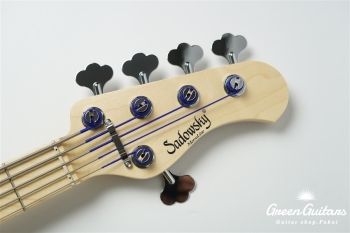 Metroline ML21 VJ5 ASH / Swamp Ash Body / 5-String - Solid Sage Green Metallic Satin