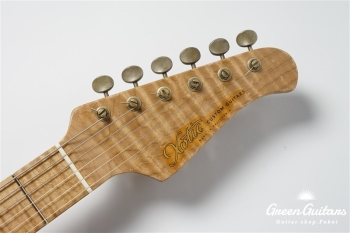 XSC-2 - Olympic White over Seafoam Green / Heavy Aged / Alder / 5A Grade Flame Maple Neck