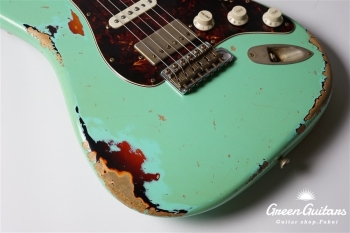 XSC-2 - Vintage Surf Green over 3 Tone Burst / Heavy Aged / Alder