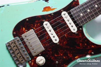 XSC-2 - Vintage Surf Green over 3 Tone Burst / Heavy Aged / Alder