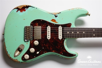 XSC-2 - Vintage Surf Green over 3 Tone Burst / Heavy Aged / Alder