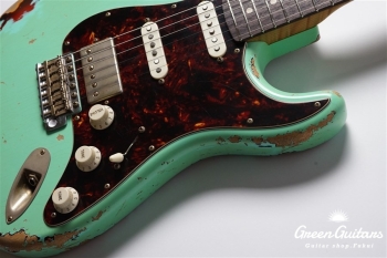 XSC-2 - Vintage Surf Green over 3 Tone Burst / Heavy Aged / Alder