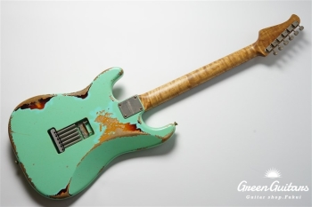 XSC-2 - Vintage Surf Green over 3 Tone Burst / Heavy Aged / Alder