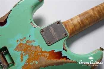 XSC-2 - Vintage Surf Green over 3 Tone Burst / Heavy Aged / Alder