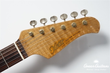 XSC-2 - Black over 3 Tone Burst / Heavy Aged / Alder / 5A Grade Flame Maple Neck