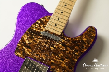 Model T. Glassy #177 Metallic Purple Sparkle Pickguard & Sunglasses - Shaped by stone-D eyewear (2000s Cellulose Acetate/Made in SABAE,FUKUI)