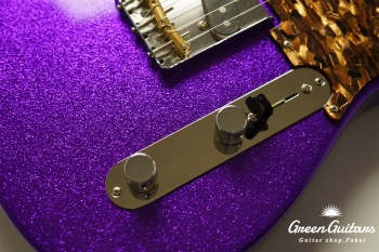 Model T. Glassy #177 Metallic Purple Sparkle Pickguard & Sunglasses - Shaped by stone-D eyewear (2000s Cellulose Acetate/Made in SABAE,FUKUI)