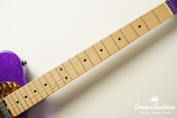 Model T. Glassy #177 Metallic Purple Sparkle Pickguard & Sunglasses - Shaped by stone-D eyewear (2000s Cellulose Acetate/Made in SABAE,FUKUI)