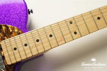 Model T. Glassy #177 Metallic Purple Sparkle Pickguard & Sunglasses - Shaped by stone-D eyewear (2000s Cellulose Acetate/Made in SABAE,FUKUI)