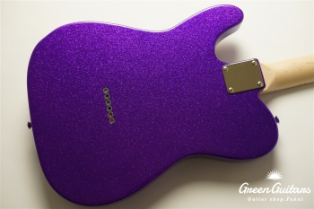Model T. Glassy #177 Metallic Purple Sparkle Pickguard & Sunglasses - Shaped by stone-D eyewear (2000s Cellulose Acetate/Made in SABAE,FUKUI)
