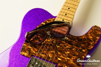Model T. Glassy #177 Metallic Purple Sparkle Pickguard & Sunglasses - Shaped by stone-D eyewear (2000s Cellulose Acetate/Made in SABAE,FUKUI)