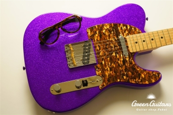 Model T. Glassy #177 Metallic Purple Sparkle Pickguard & Sunglasses - Shaped by stone-D eyewear (2000s Cellulose Acetate/Made in SABAE,FUKUI)