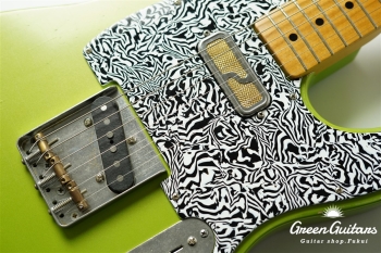 Model T. #179 Light Aged - Guacamole Mist Metallic Pickguard & Sunglasses - Shaped by stone-D eyewear (1990s Cellulose Acetate/Made in SABAE,FUKUI) 