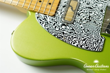 Model T. #179 Light Aged - Guacamole Mist Metallic Pickguard & Sunglasses - Shaped by stone-D eyewear (1990s Cellulose Acetate/Made in SABAE,FUKUI) 