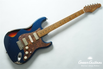 Model S. #189 Multi Layer Heavy Aged - Dark Lake Placid Blue over 3TS with Copper Red