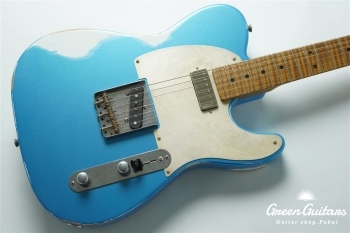 Model T. #198 Multi Layer Heavy Aged - Lake Placid Blue over White with Silver