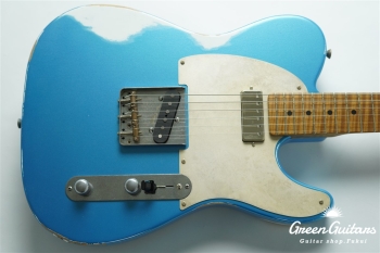 Model T. #198 Multi Layer Heavy Aged - Lake Placid Blue over White with Silver