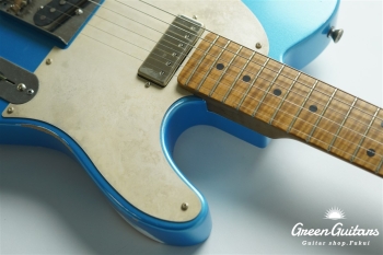 Model T. #198 Multi Layer Heavy Aged - Lake Placid Blue over White with Silver