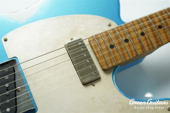 Model T. #198 Multi Layer Heavy Aged - Lake Placid Blue over White with Silver