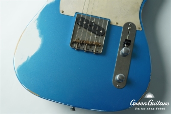 Model T. #198 Multi Layer Heavy Aged - Lake Placid Blue over White with Silver