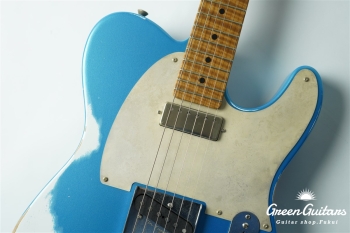 Model T. #198 Multi Layer Heavy Aged - Lake Placid Blue over White with Silver