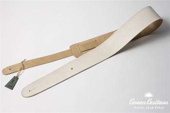 Plain Leather - White & Round Studs / Gold