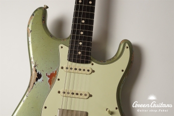 XSC-2 - Vintage Ice Blue Metalic over 3 Tone Burst / Heavy Aged / Master Grade Flame Maple Neck