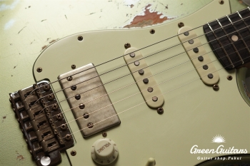 XSC-2 - Vintage Ice Blue Metalic over 3 Tone Burst / Heavy Aged / Master Grade Flame Maple Neck