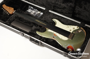 XSC-2 - Vintage Ice Blue Metalic over 3 Tone Burst / Heavy Aged / Master Grade Flame Maple Neck