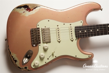 XSC-2 - Shoreline Gold over 3 Tone Burst / Heavy Aged / Master Grade Flame Maple Neck (Gloss Lacquer)