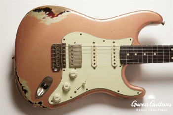 XSC-2 - Shoreline Gold over 3 Tone Burst / Heavy Aged / Master Grade Flame Maple Neck (Gloss Lacquer)