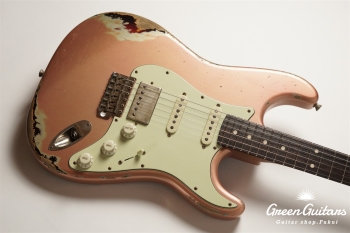 XSC-2 - Shoreline Gold over 3 Tone Burst / Heavy Aged / Master Grade Flame Maple Neck (Gloss Lacquer)