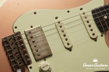 XSC-2 - Shoreline Gold over 3 Tone Burst / Heavy Aged / Master Grade Flame Maple Neck (Gloss Lacquer)