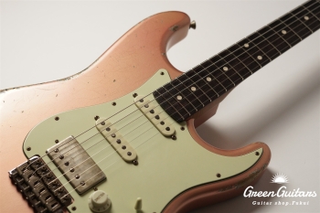 XSC-2 - Shoreline Gold over 3 Tone Burst / Heavy Aged / Master Grade Flame Maple Neck (Gloss Lacquer)