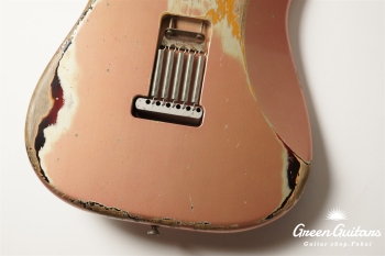 XSC-2 - Shoreline Gold over 3 Tone Burst / Heavy Aged / Master Grade Flame Maple Neck (Gloss Lacquer)