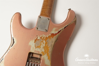 XSC-2 - Shoreline Gold over 3 Tone Burst / Heavy Aged / Master Grade Flame Maple Neck (Gloss Lacquer)