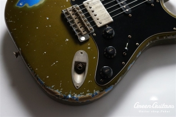 XSC-2 - Olive Drab over Lake Placid Blue / Heavy Aged / Alder / Master Grade Flame Maple